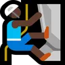 Man Climbing: Dark Skin Tone Emoji 🧗🏿‍♂️ image - Microsoft Windows 10 Segoe UI Emoji style