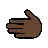 Leftwards Hand: Dark Skin Tone