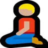 Man Kneeling: Medium-Light Skin Tone Emoji 🧎🏼‍♂️ image - Microsoft Windows 10 Segoe UI Emoji style