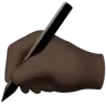 Writing Hand: Dark Skin Tone Emoji ✍🏿 image - Apple style