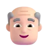 Old Man: Light Skin Tone Emoji 👴🏻 image - Microsoft 3D Fluent style