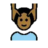 Man Getting Massage: Medium-Dark Skin Tone Emoji 💆🏾‍♂️ image - OpenMoji style