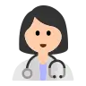 Woman Health Worker: Light Skin Tone Emoji 👩🏻‍⚕️ image - Tossface style