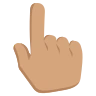Backhand Index Pointing Up: Medium Skin Tone Emoji 👆🏽 image - EmojiTwo style