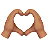 Heart Hands: Medium Skin Tone