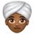 Woman Wearing Turban: Medium-Dark Skin Tone