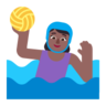Woman Playing Water Polo: Medium-Dark Skin Tone Emoji 🤽🏾‍♀️ image - Microsoft Classic 2D style