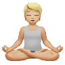 Person In Lotus Position: Medium-Light Skin Tone Emoji 🧘🏼 image - Apple style