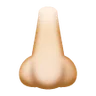 Nose: Light Skin Tone Emoji 👃🏻 image - Samsung style