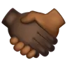 Handshake: Dark Skin Tone, Medium-Dark Skin Tone Emoji 🫱🏿‍🫲🏾 image - WhatsApp style