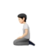 Person Kneeling: Light Skin Tone Emoji 🧎🏻 image - Apple style
