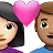 Couple With Heart: Woman, Man, Light Skin Tone, Medium Skin Tone