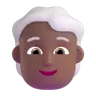 Person: Medium-Dark Skin Tone, White Hair Emoji 🧑🏾‍🦳 image - Microsoft 3D Fluent style