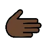 Rightwards Hand: Dark Skin Tone Emoji 🫱🏿 image - OpenMoji style
