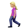 Woman Walking: Medium-Light Skin Tone Emoji 🚶🏼‍♀️ image - Apple style