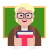 Teacher: Medium-Light Skin Tone Emoji 🧑🏼‍🏫 image - Microsoft Classic 2D style