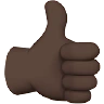 Thumbs Up: Dark Skin Tone Emoji 👍🏿 image - Apple style