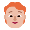 Person: Medium-Light Skin Tone, Red Hair Emoji 🧑🏼‍🦰 image - Microsoft Classic 2D style