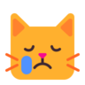 哭泣的貓 Emoji 😿 image - Microsoft Classic 2D style