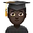 Man Student: Dark Skin Tone