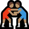 People Wrestling: Medium Skin Tone Emoji 🤼🏽 image - Microsoft Windows 10 Segoe UI Emoji style