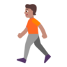 Person Walking: Medium Skin Tone Emoji 🚶🏽 image - Microsoft Classic 2D style
