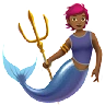Merperson: Medium-Dark Skin Tone Emoji 🧜🏾 image - Apple style