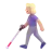 Woman With White Cane: Medium-Light Skin Tone