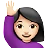 Woman Raising Hand: Light Skin Tone