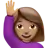 Woman Raising Hand: Medium Skin Tone