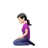 Woman Kneeling: Light Skin Tone