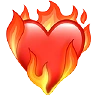 Heart On Fire Emoji ❤️‍🔥 image - Apple style