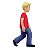 Man Walking Facing Right: Medium-Light Skin Tone