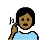 Deaf Person: Medium-Dark Skin Tone Emoji 🧏🏾 image - OpenMoji style