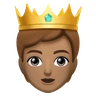 Person With Crown: Medium Skin Tone Emoji 🫅🏽 image - Huawei Harmony OS style