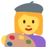 Woman Artist Emoji 👩‍🎨 image - Twitter / X (Twemoji) style