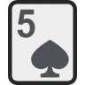 스페이드의 카드 놀이 다섯 🂥 image - EmojiTwo style