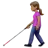 Woman With White Cane: Medium Skin Tone