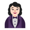 Woman In Tuxedo: Light Skin Tone Emoji 🤵🏻‍♀️ image - Microsoft Classic 2D style