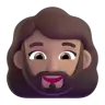 Woman: Medium Skin Tone, Beard Emoji 🧔🏽‍♀️ image - Microsoft 3D Fluent style
