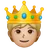 Person With Crown: Medium-Light Skin Tone