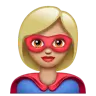 Woman Superhero: Medium-Light Skin Tone Emoji 🦸🏼‍♀️ image - WhatsApp style