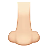 Nose: Light Skin Tone Emoji 👃🏻 image - Apple style