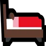 Person In Bed: Dark Skin Tone Emoji 🛌🏿 image - Microsoft Windows 10 Segoe UI Emoji style