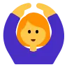 Woman Gesturing Ok Emoji 🙆‍♀️ image - Tossface style