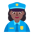 Woman Police Officer: Medium-Dark Skin Tone
