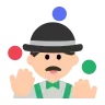 Man Juggling: Light Skin Tone Emoji 🤹🏻‍♂️ image - Tossface style