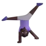Woman Cartwheeling: Dark Skin Tone Emoji 🤸🏿‍♀️ image - Microsoft 3D Fluent style