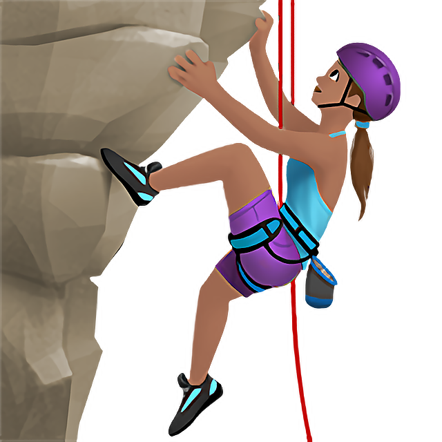 Woman Climbing: Medium Skin Tone