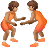 People Wrestling: Medium Skin Tone Emoji 🤼🏽 image - Samsung style